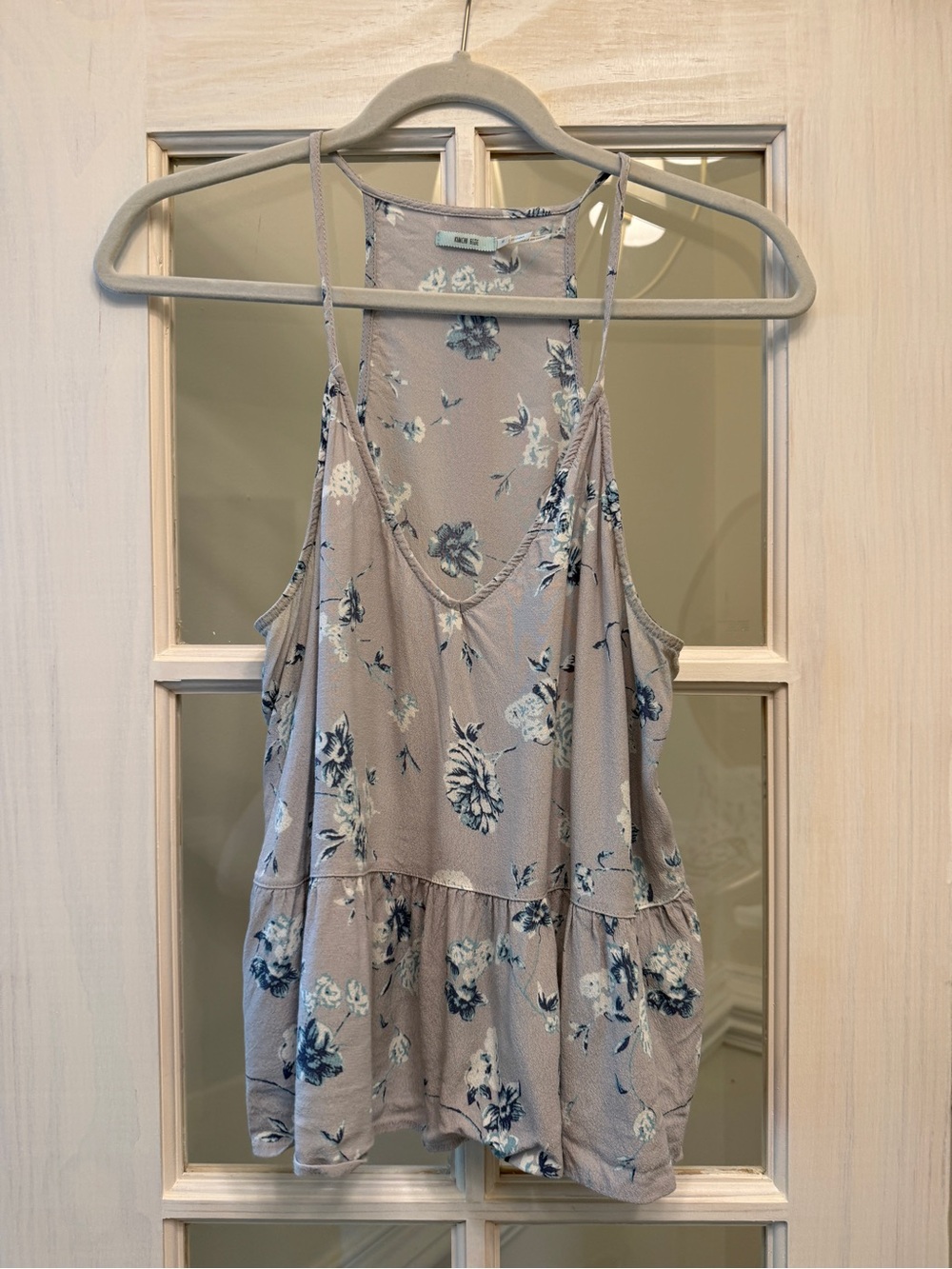 Kimchi Blue Lavender Floral Ruffle Hem Camisole
